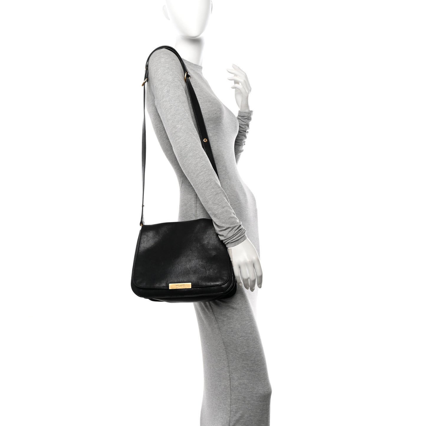 Lambskin Amalia Flap Shoulder Bag Black