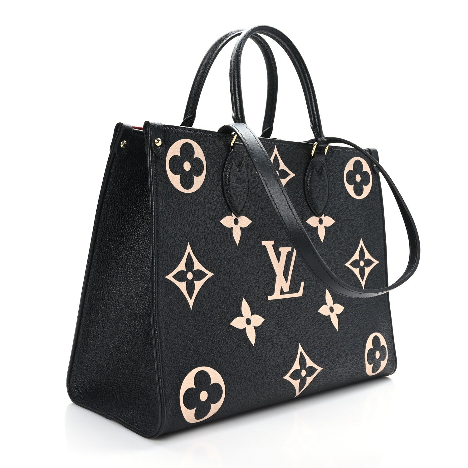 Louis Vuitton Empreinte Monogram Giant Onthego MM Black Beige 3 of 8