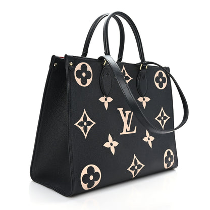 Louis Vuitton Empreinte Monogram Giant Onthego MM Black Beige 3 of 8