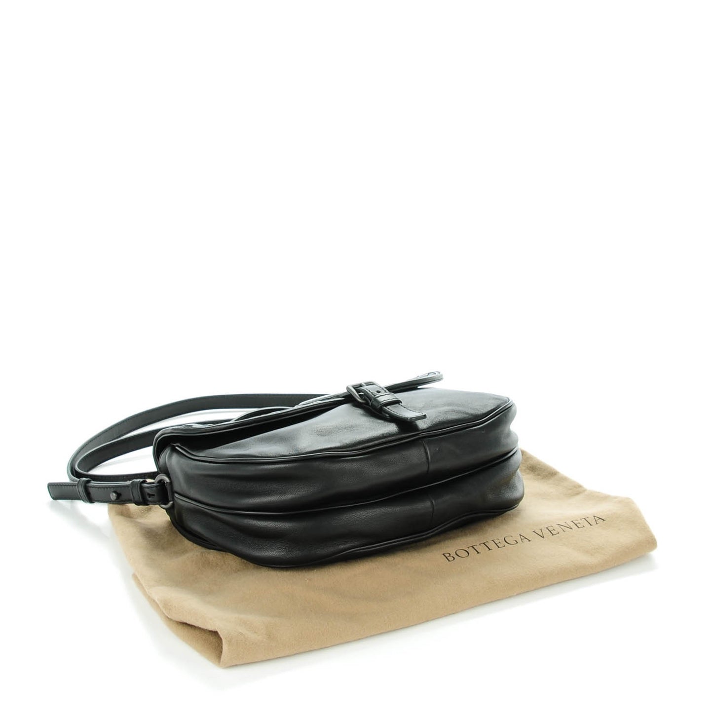 Nappa Intrecciato Messenger Nero Black