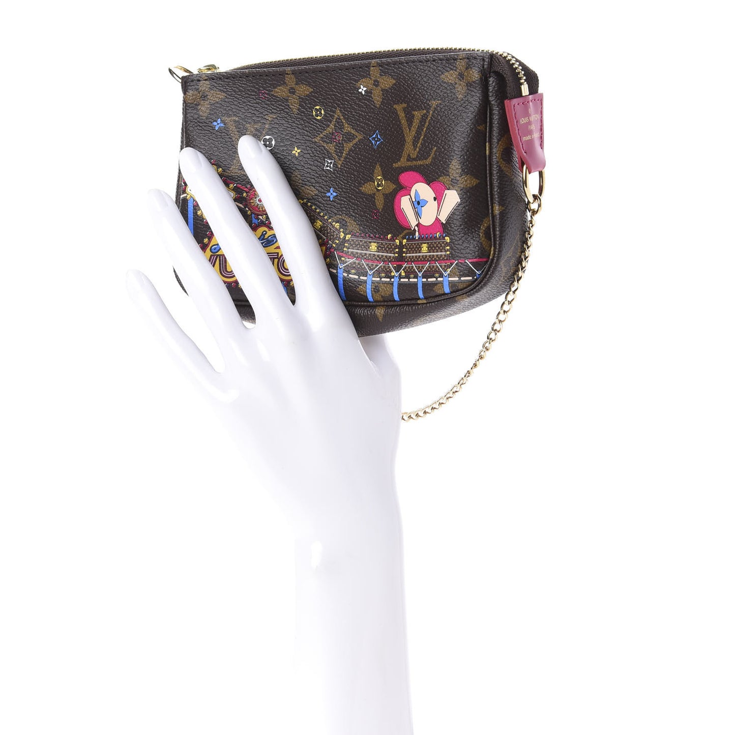 Monogram 2020 Christmas Animation Roller Coaster Mini Pochette Accessories Pivoine