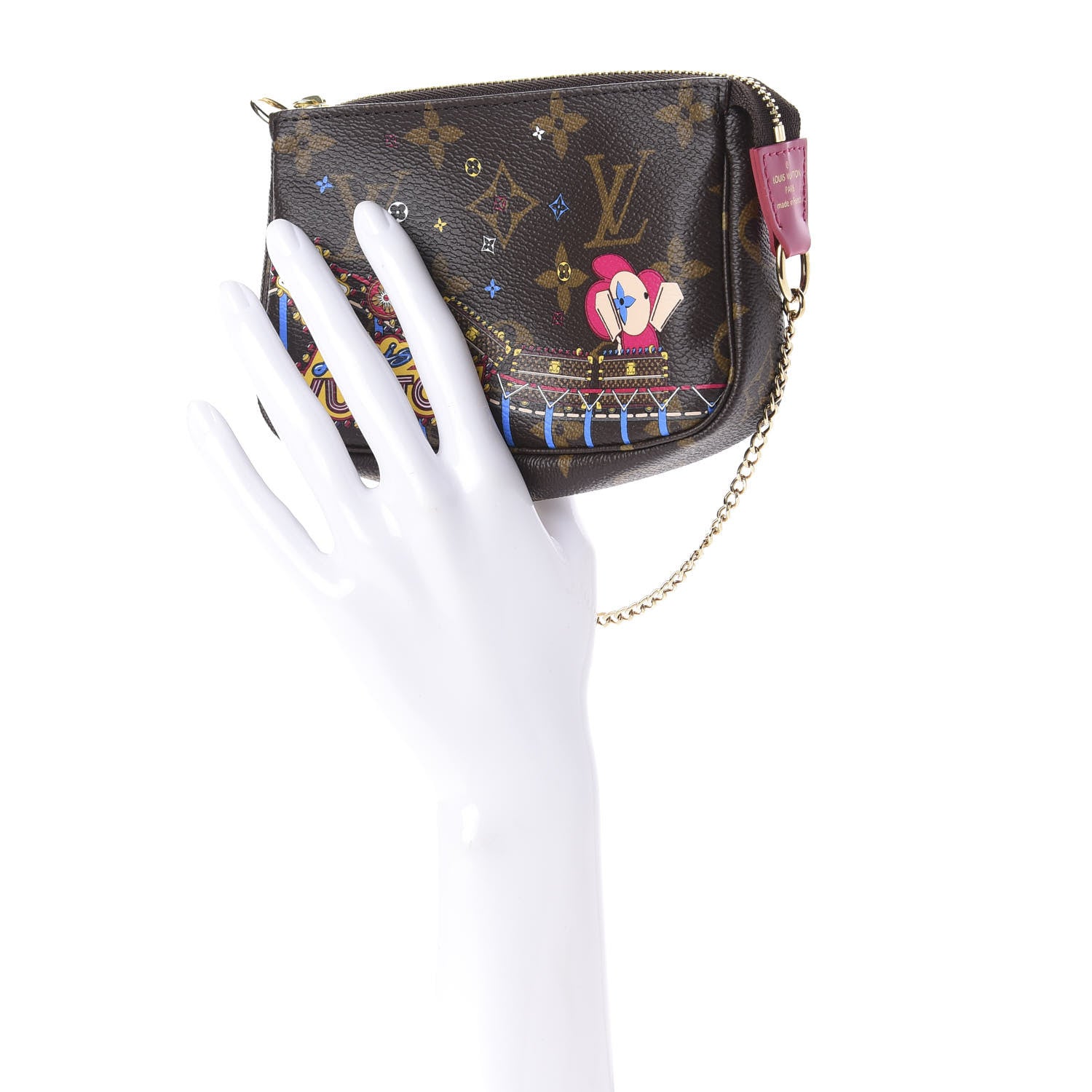 Louis Vuitton Monogram 2020 Christmas Animation Roller Coaster Mini Pochette Accessories Pivoine 2 of 10
