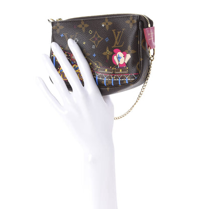 Louis Vuitton Monogram 2020 Christmas Animation Roller Coaster Mini Pochette Accessories Pivoine 2 of 10
