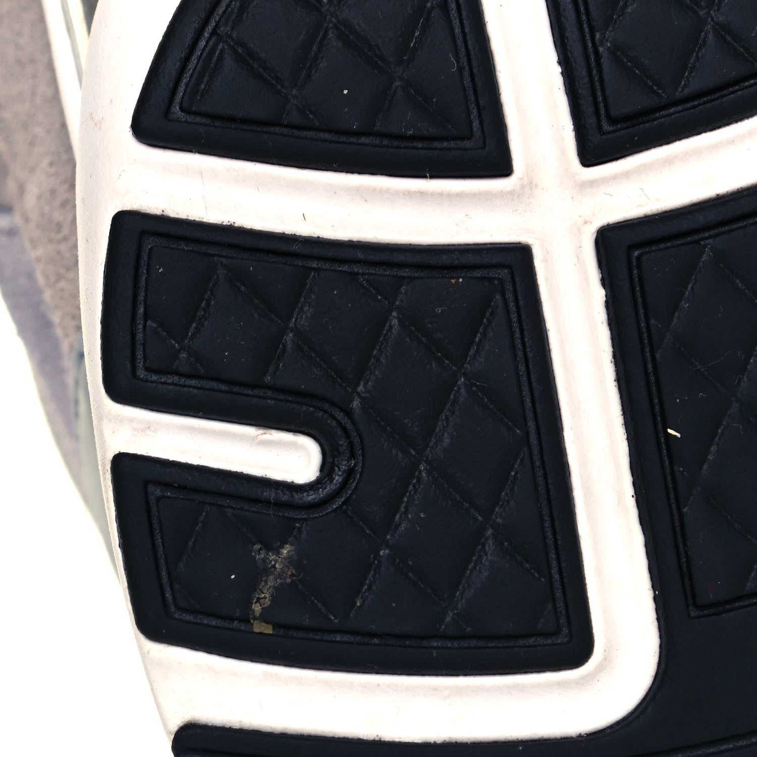 Chanel Fabric Calfskin Suede CC Sneakers 38.5 Dark Grey 7 of 8
