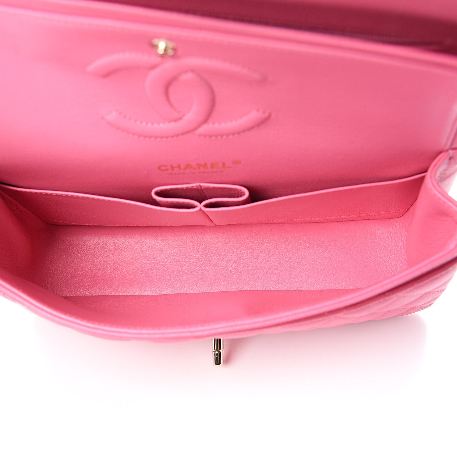 Chanel Caviar Quilted Medium Double Flap Pink 4 of 9