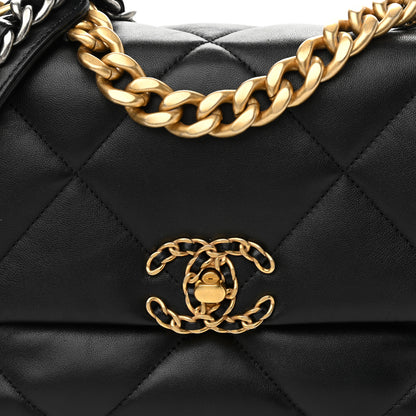 Chanel Goatskin Quilted Medium Chanel 19 Flap Black 8 of 12