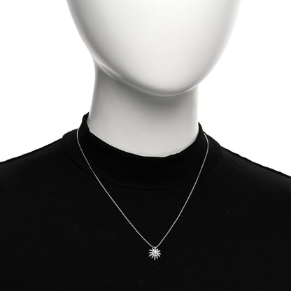David Yurman 18K White Gold Diamond Starburst Pave Pendant Necklace 2 of 4