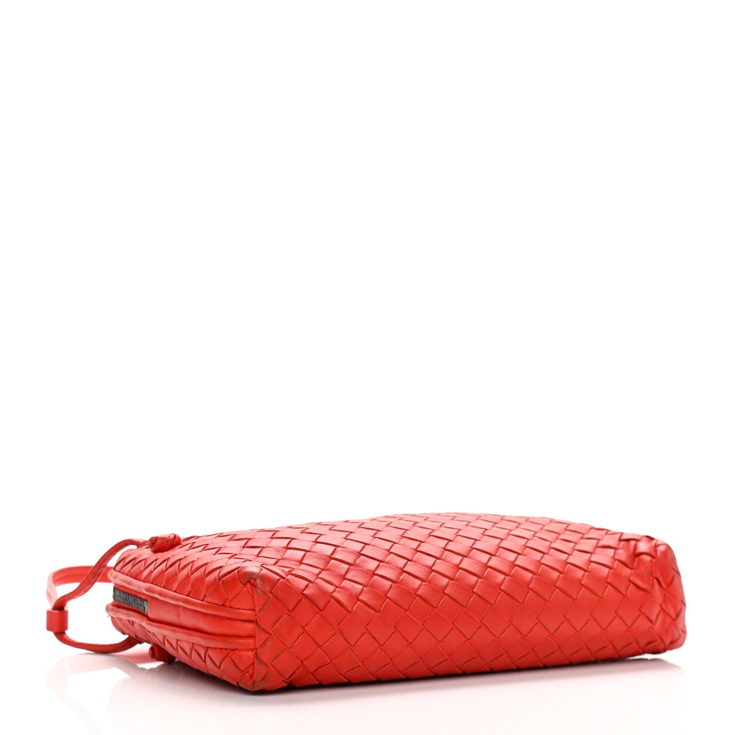Nappa Intrecciato Nodini Crossbody Messenger Red