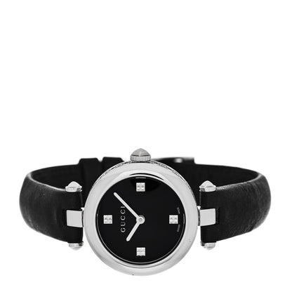 Gucci Stainless Steel Calfskin 27mm Diamantissima Quartz Watch Black 2 of 5
