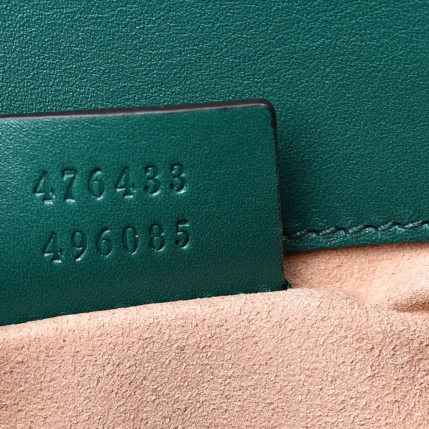 Gucci Calfskin Matelasse Super Mini GG Marmont Shoulder Bag Emerald Green 6 of 11