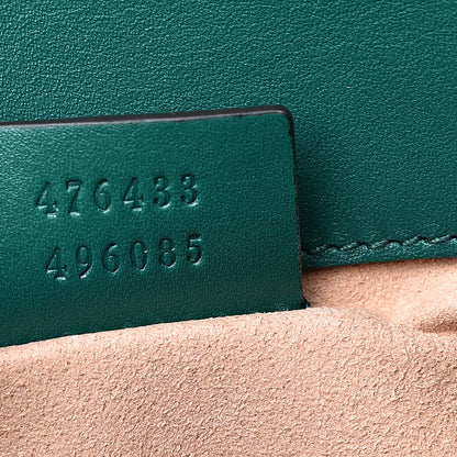 Gucci Calfskin Matelasse Super Mini GG Marmont Shoulder Bag Emerald Green 6 of 11