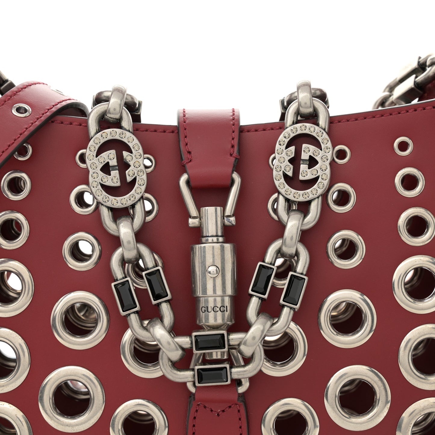Calfskin Ha Ha Ha Jackie 1961 Eyelet Hobo Bordeaux