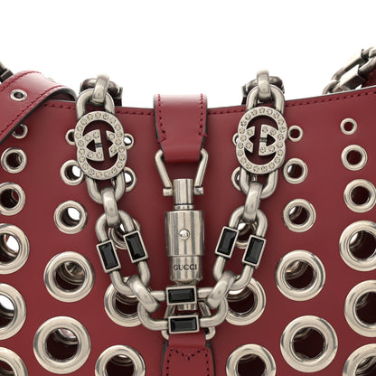 Gucci Calfskin Ha Ha Ha Jackie 1961 Eyelet Hobo Bordeaux 8 of 10
