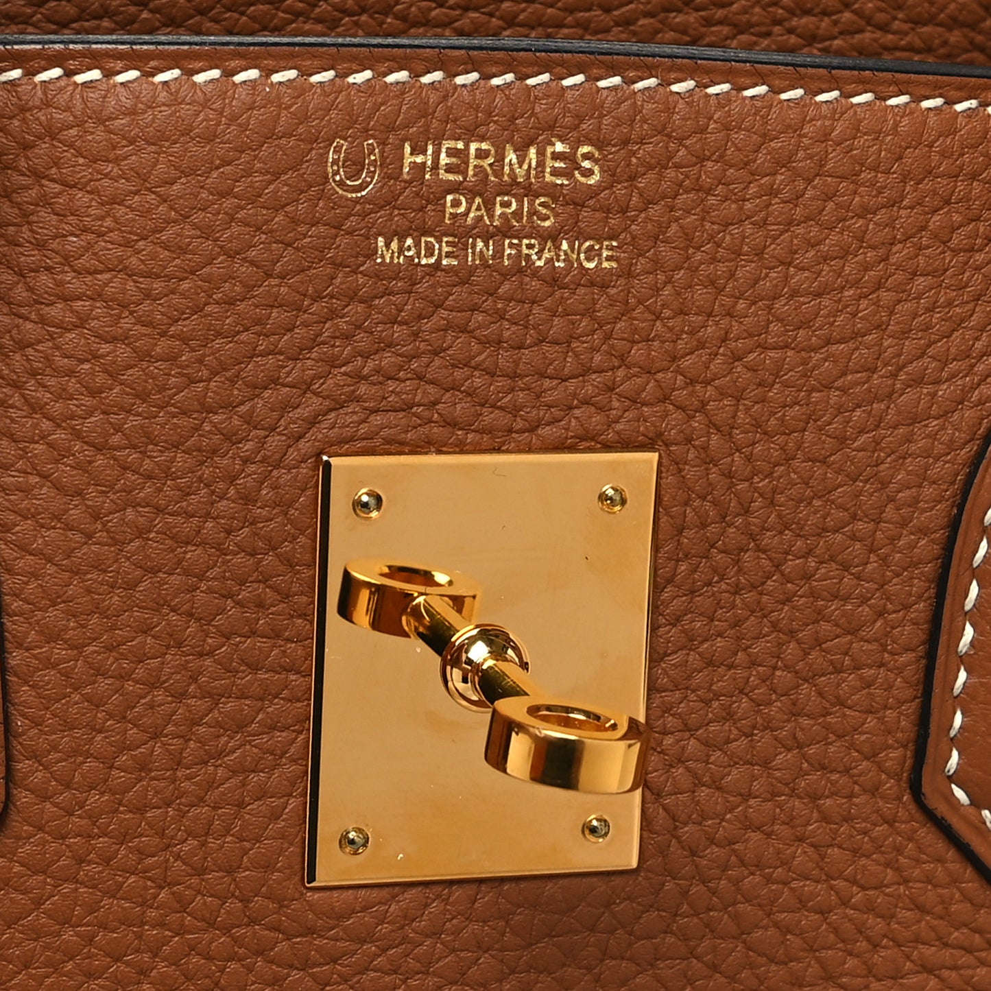 Togo Horseshoe Birkin 35 Gold Chocolate
