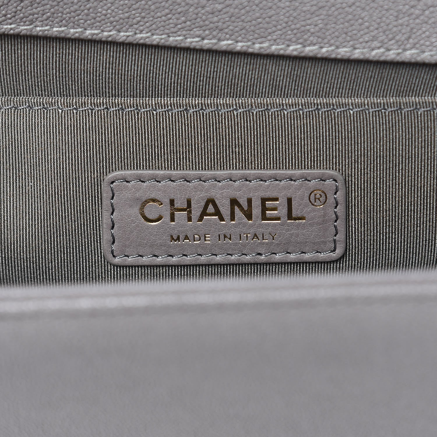 Chanel Caviar Quilted Medium Boy Flap Grey 6 of 10