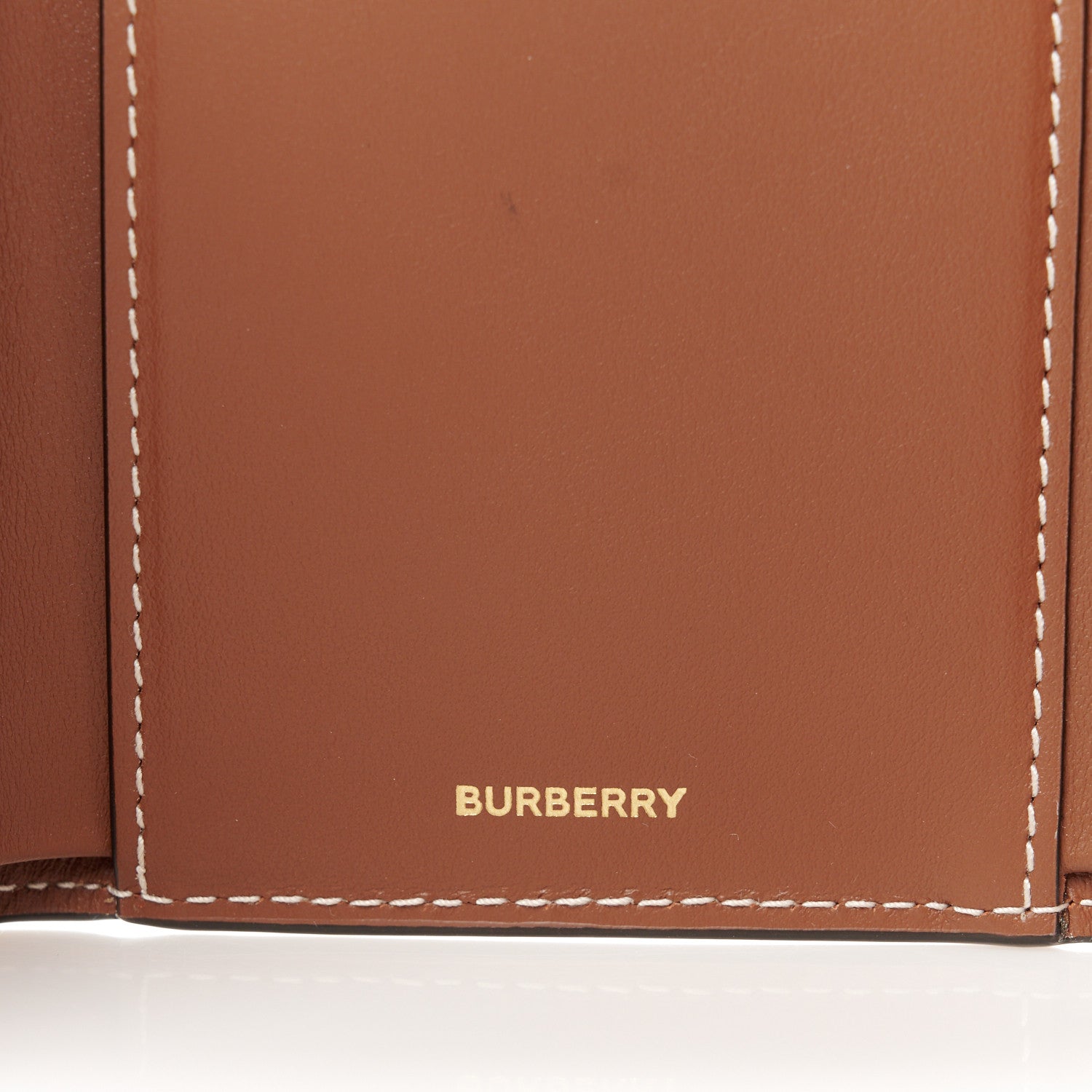 Burberry Grainy Calfskin Vintage Check Small Folding Wallet Archive Beige Tan 8 of 10