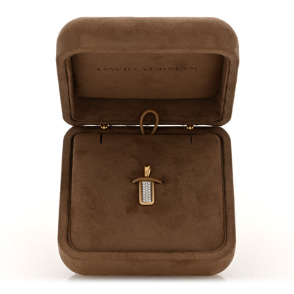 David Yurman 18K Yellow Gold Diamond Streamline Pave Amulet Pendant 4 of 4
