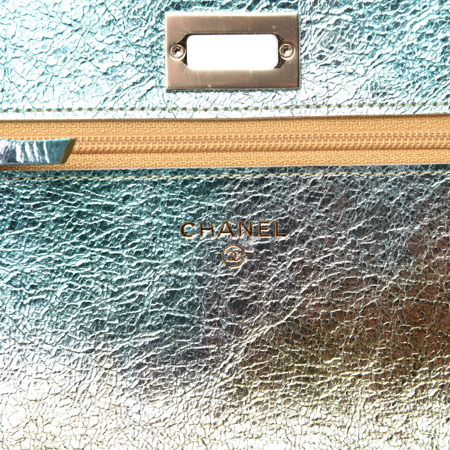 Metallic Goatskin Quilted 2.55 Reissue Wallet on Chain WOC Multicolor
