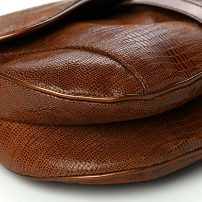 Christian Dior Lizard Double Saddle Bag Brown 11 of 15