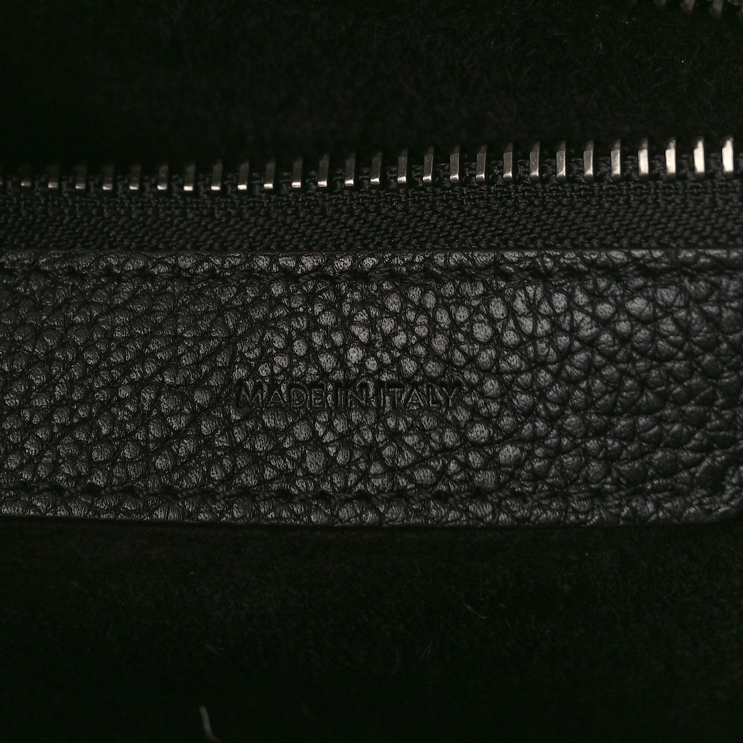 Celine Drummed Calfskin Micro Luggage Black 6 of 9