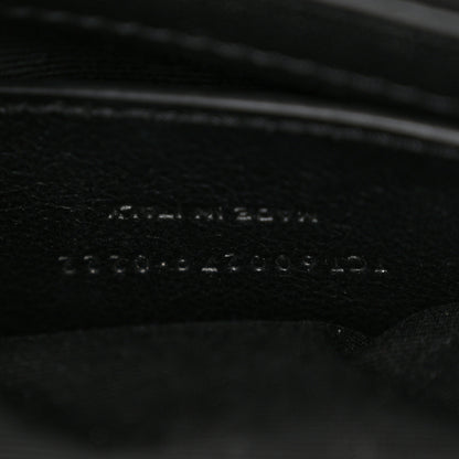 Saint Laurent Sheepskin Matelasse Chevron Monogram Medium College Bag Black 7 of 12