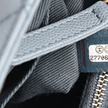 Chanel Caviar Quilted Small Coco Handle Flap Blue 6 of 11