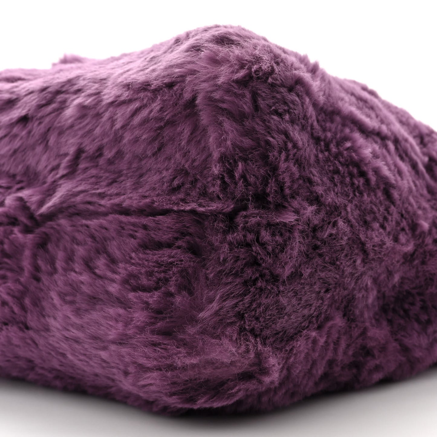 Rabbit Fur Shoulder Bag Dark Purple