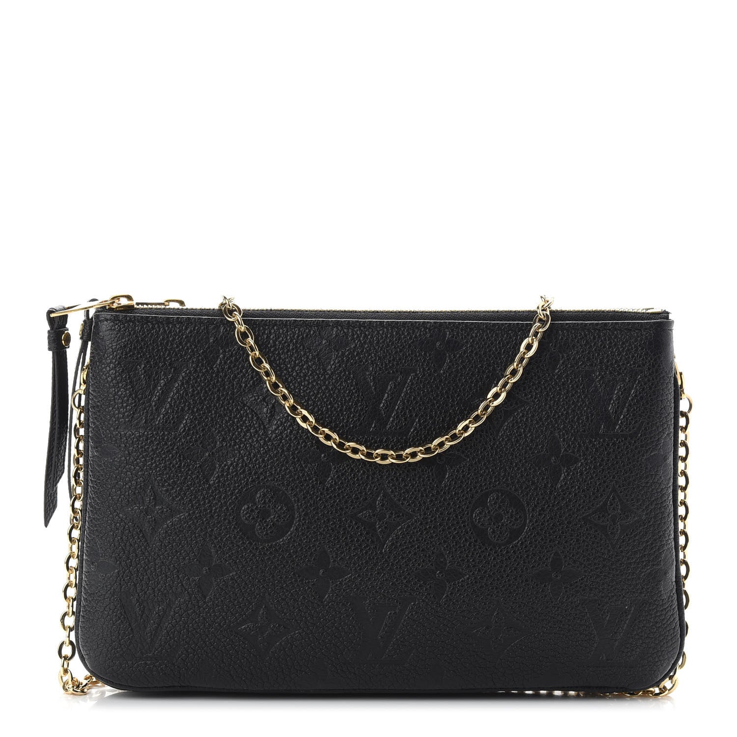 Louis Vuitton Empreinte Double Zip Pochette Black 1 of 9