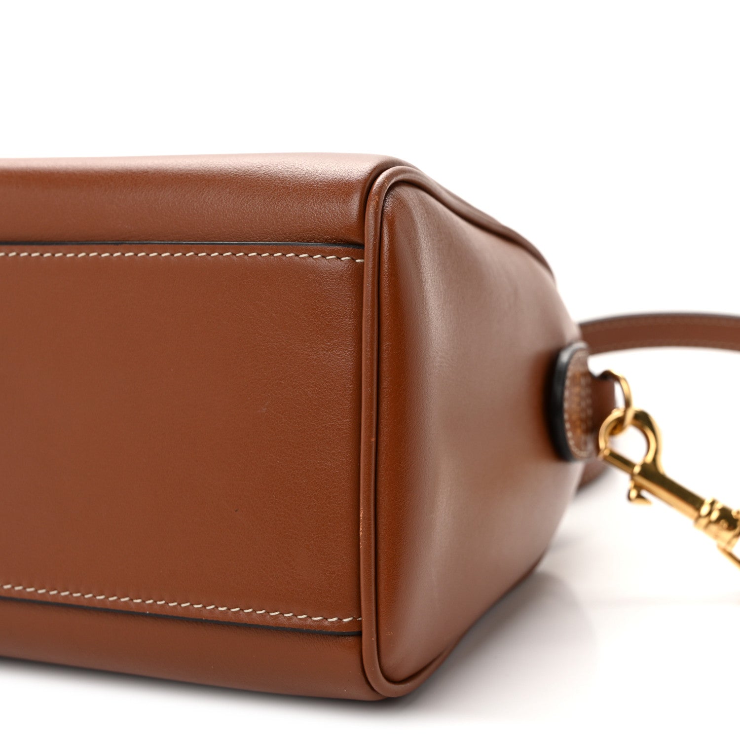 Celine Smooth Calfskin Triomphe Small Boston Bag Tan 9 of 11