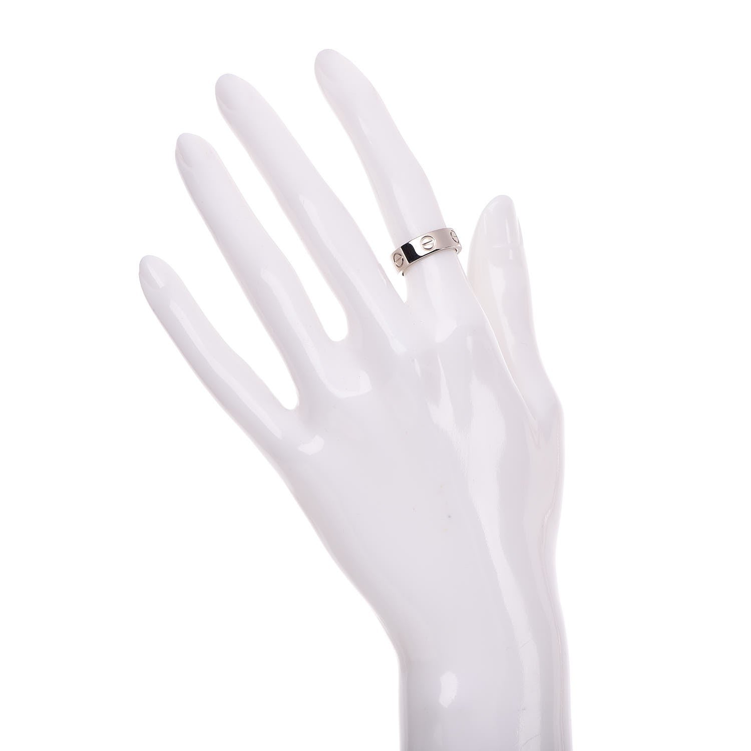 Cartier 18K White Gold 5.5mm LOVE Ring 49 4.75 2 of 4