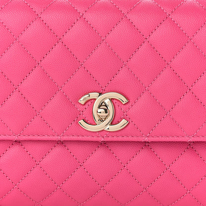 Chanel Caviar Quilted Small Coco Handle Flap Pink 7 of 9