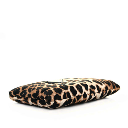Prada Tessuto Soft Nylon Leopard Print Crossbody Avorio 3 of 6