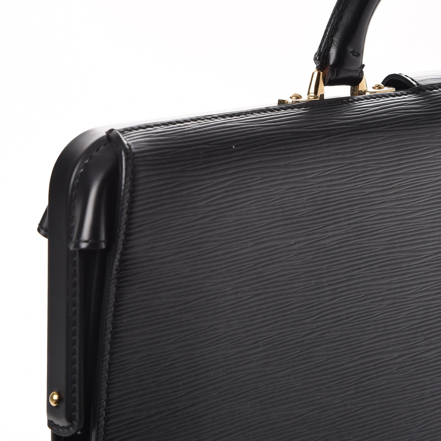Louis Vuitton Epi Serviette Fermoir Briefcase Black 7 of 12