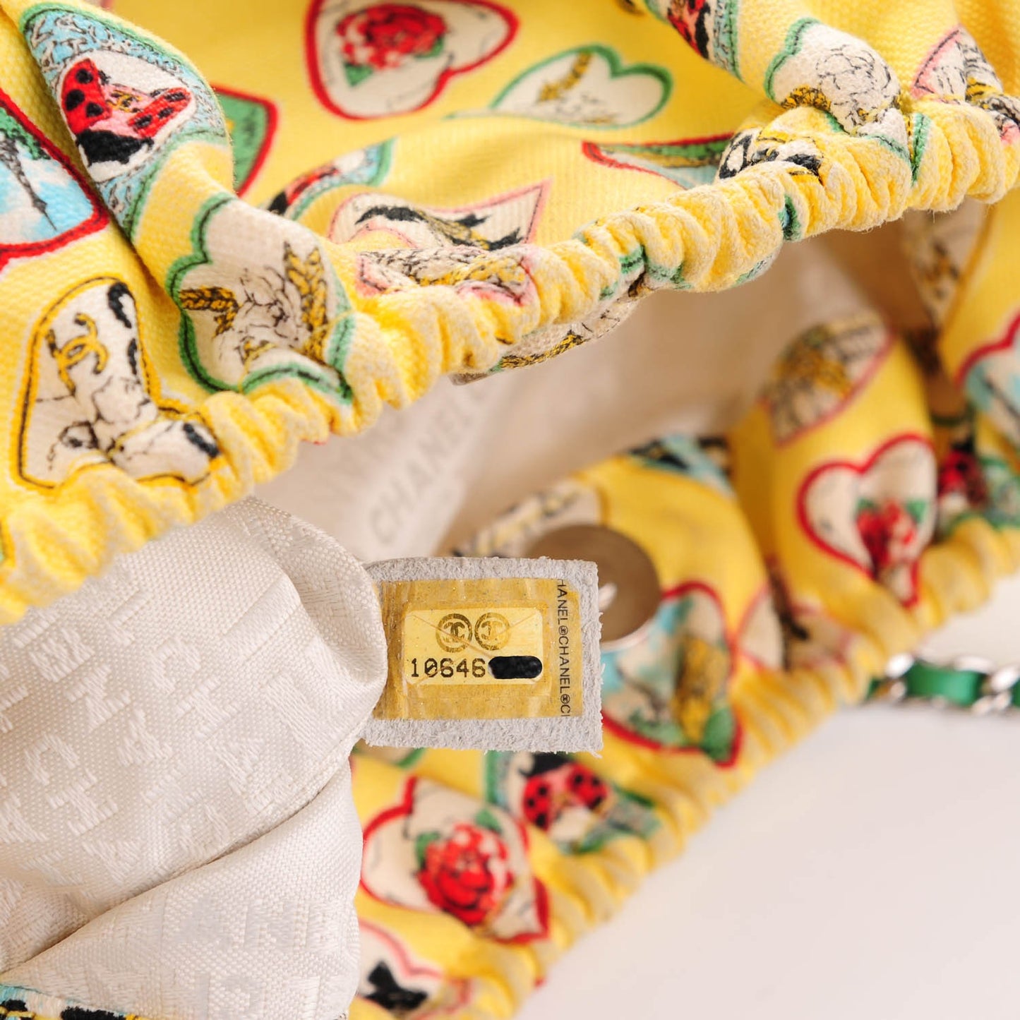 Canvas Coco Hearts Shoulder Bag Yellow