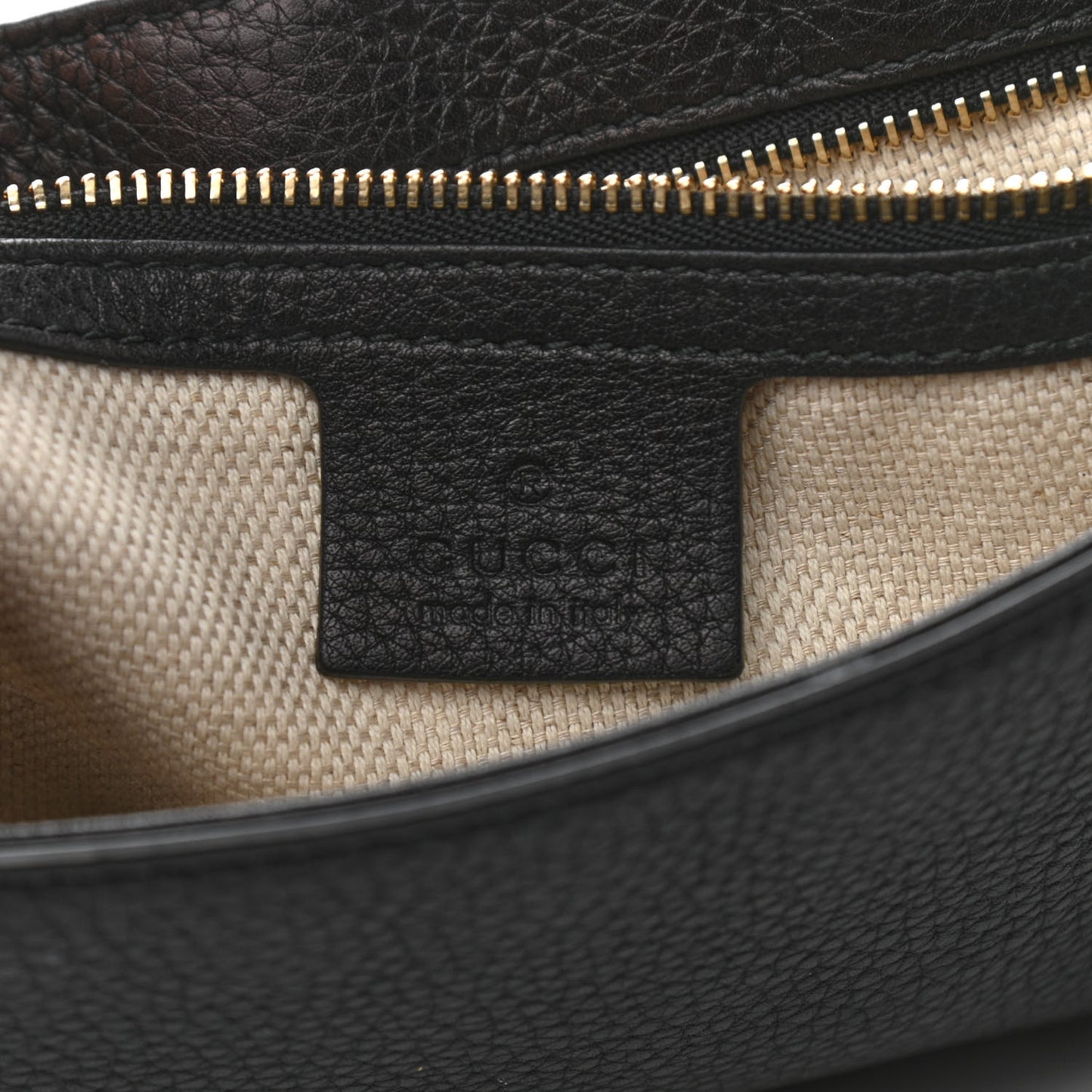 Pebbled Calfskin Medium Soho Flap Crossbody Black