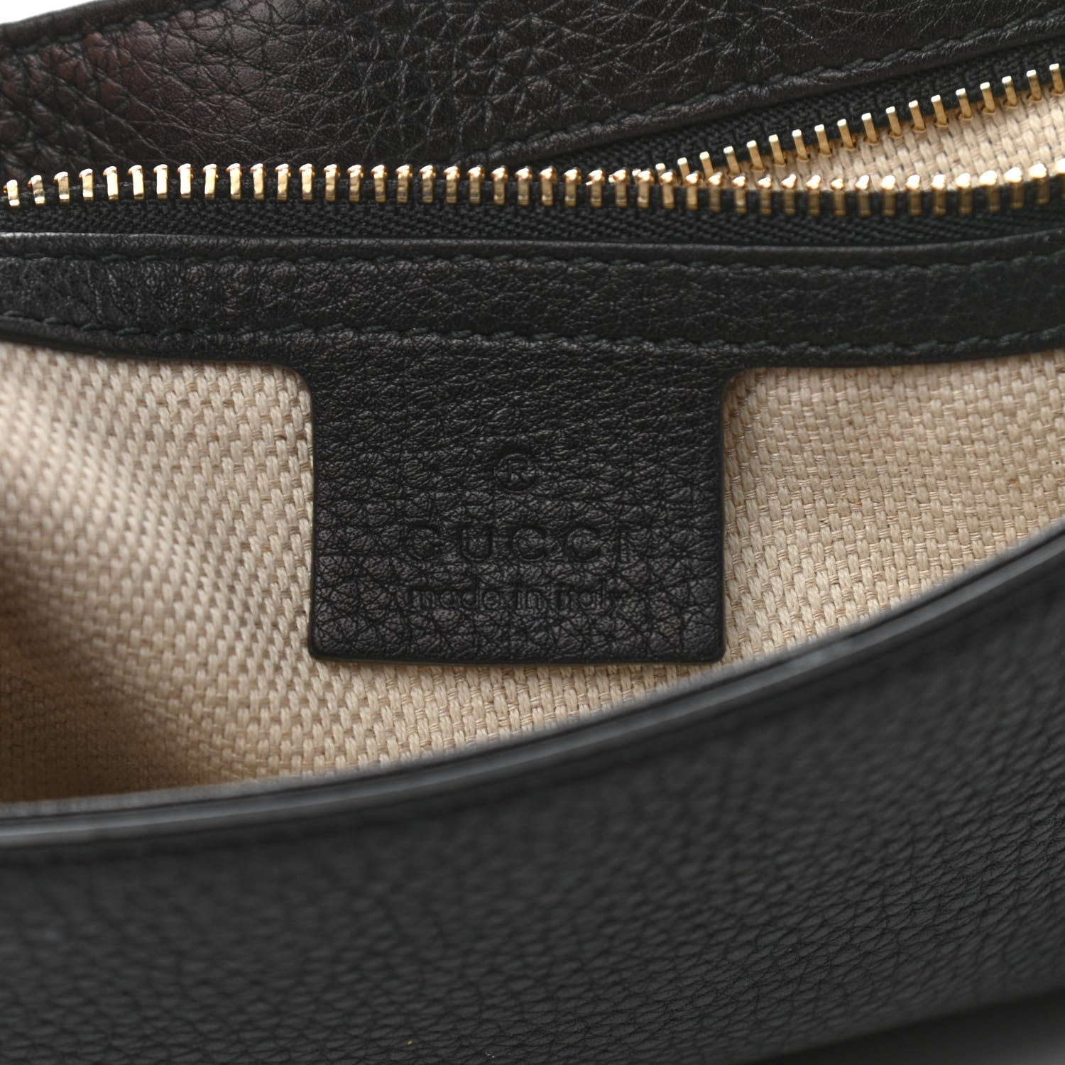 Gucci Pebbled Calfskin Medium Soho Flap Crossbody Black 6 of 13