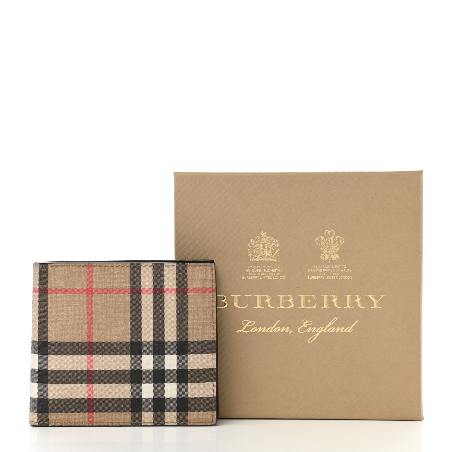 Burberry Vintage Check Bi-Fold Wallet Camel 9 of 9