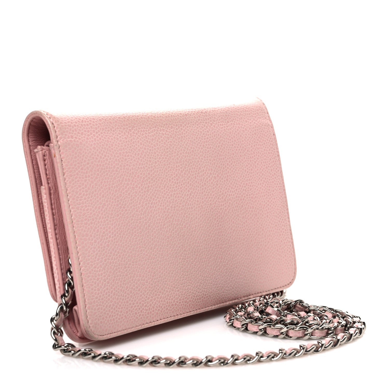 Chanel Caviar Timeless CC Wallet on Chain WOC Pink 2 of 10
