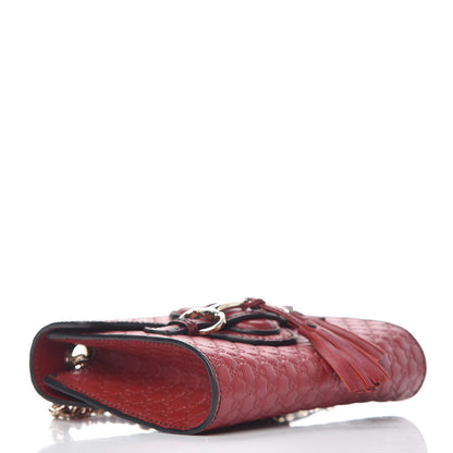 Gucci Soft Microguccissima Mini Emily Chain Shoulder Bag Rosso 4 of 11
