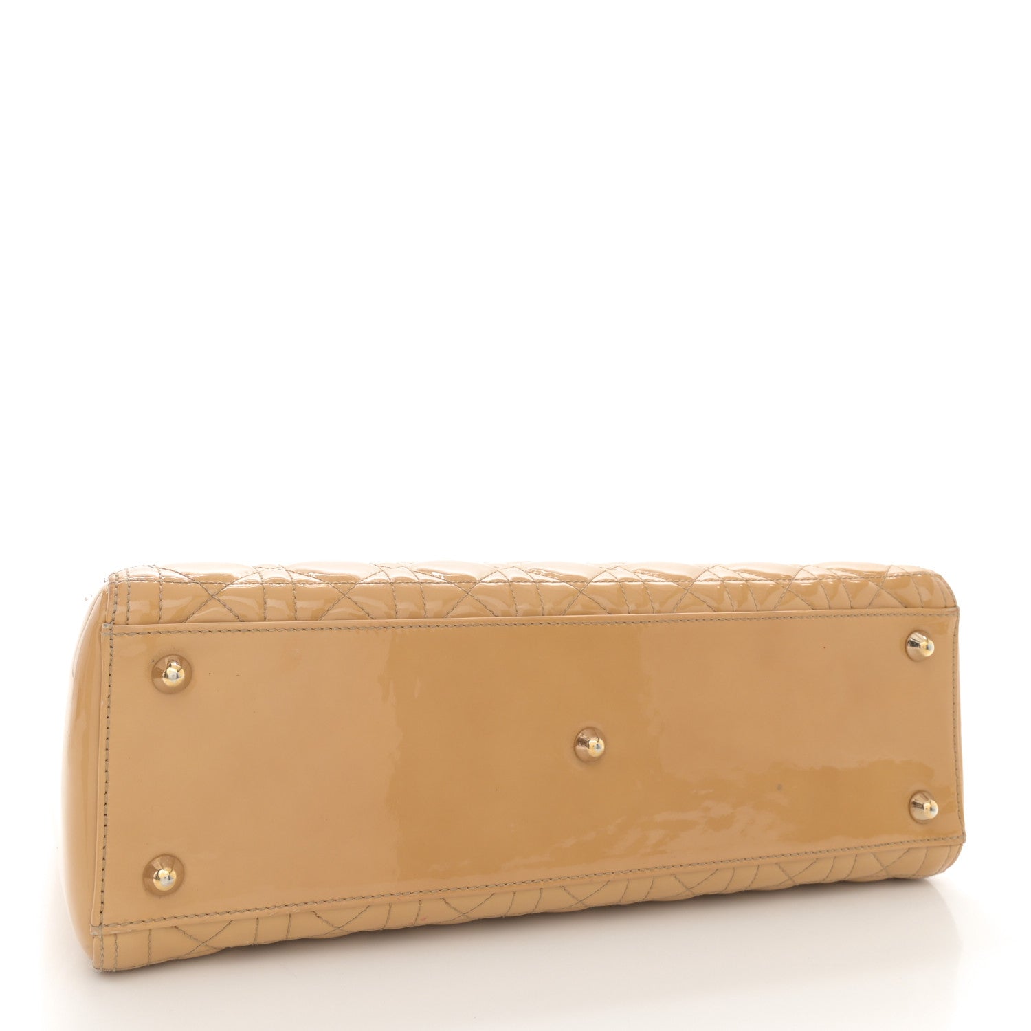 Christian Dior Patent Cannage Large Lady Dior Beige 4 of 15