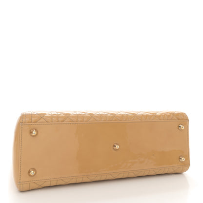 Christian Dior Patent Cannage Large Lady Dior Beige 4 of 15