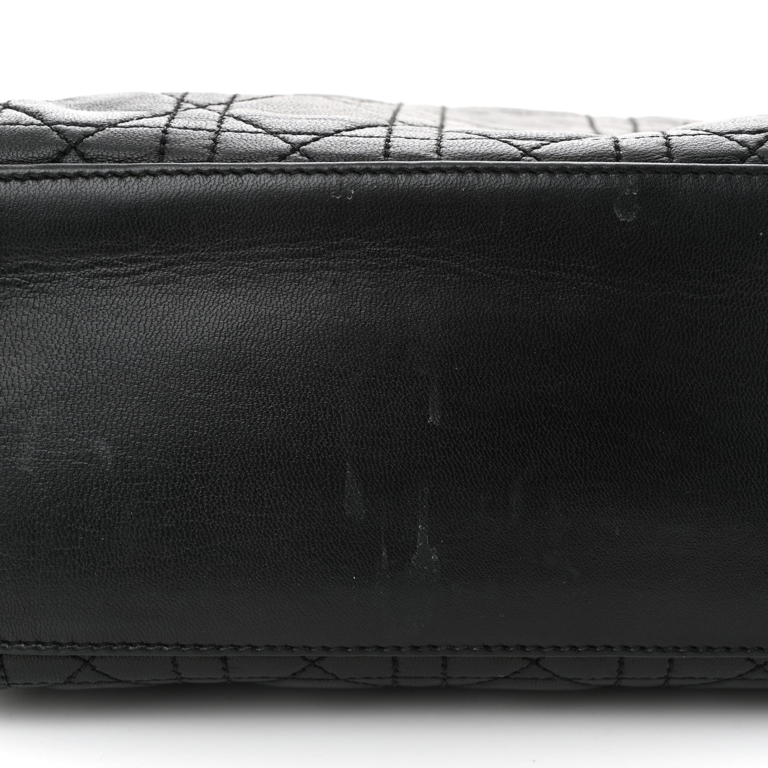 Christian Dior Lambskin Cannage Medium Lady Dior Black 11 of 12