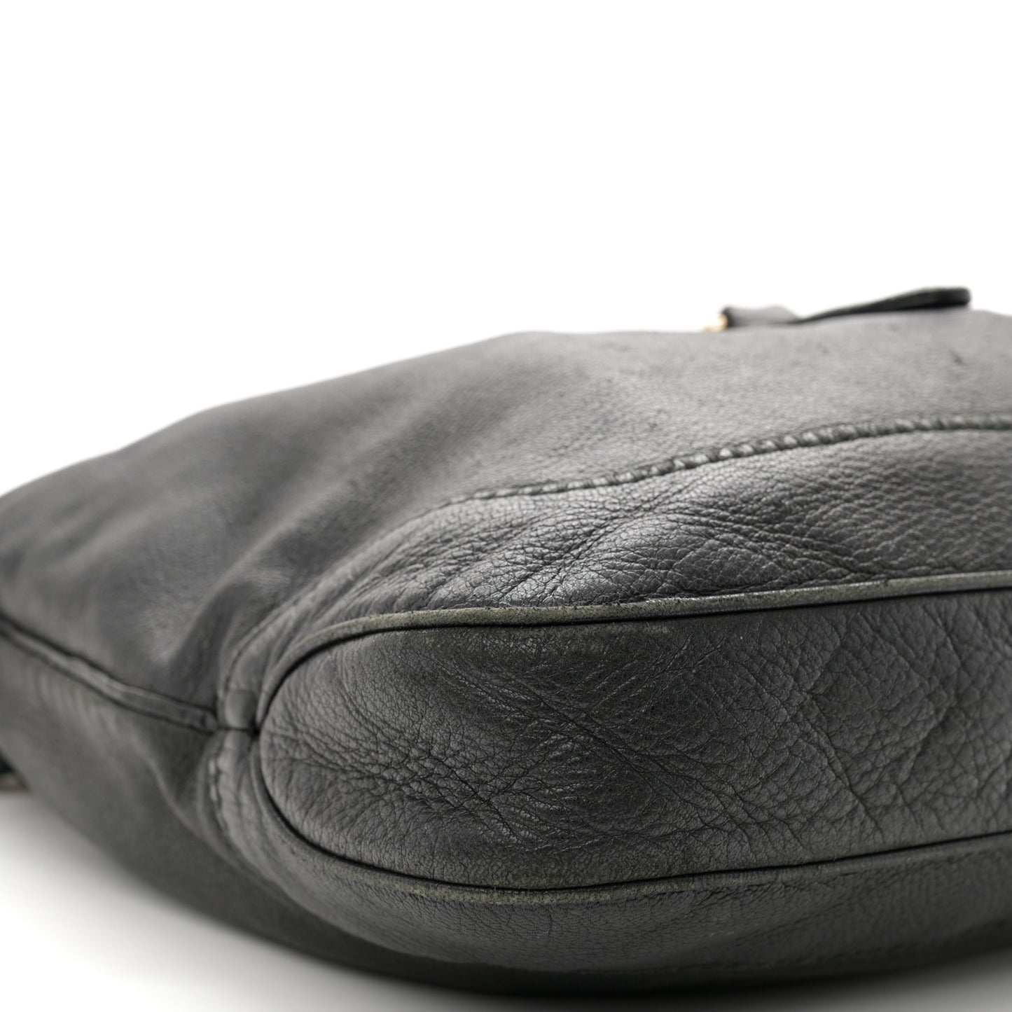 Pebbled Calfskin Medium New Jackie Shoulder Bag Black