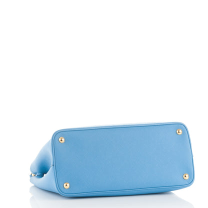 Prada Saffiano Cuir Medium Double Bag Mare Bluette 4 of 6