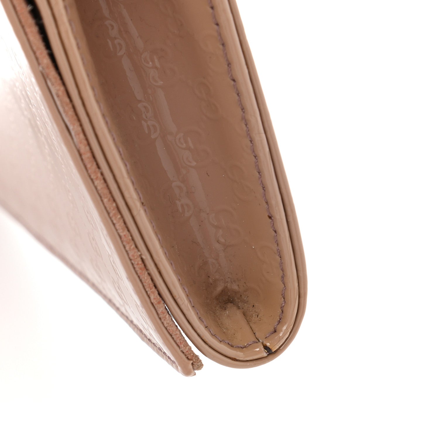 Gucci Patent Microguccissima Small Broadway Clutch Dark Cipria 15 of 17