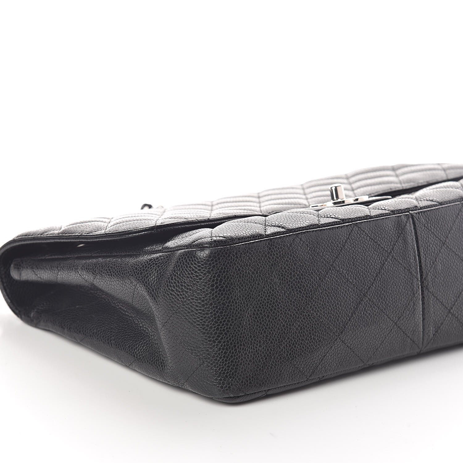 Chanel Caviar Quilted Jumbo Single Flap Black 9 of 10
