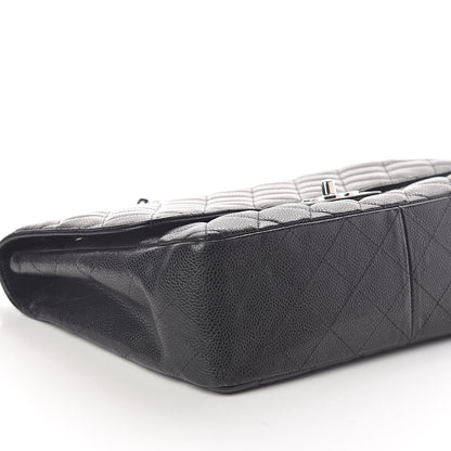 Chanel Caviar Quilted Jumbo Single Flap Black 9 of 10