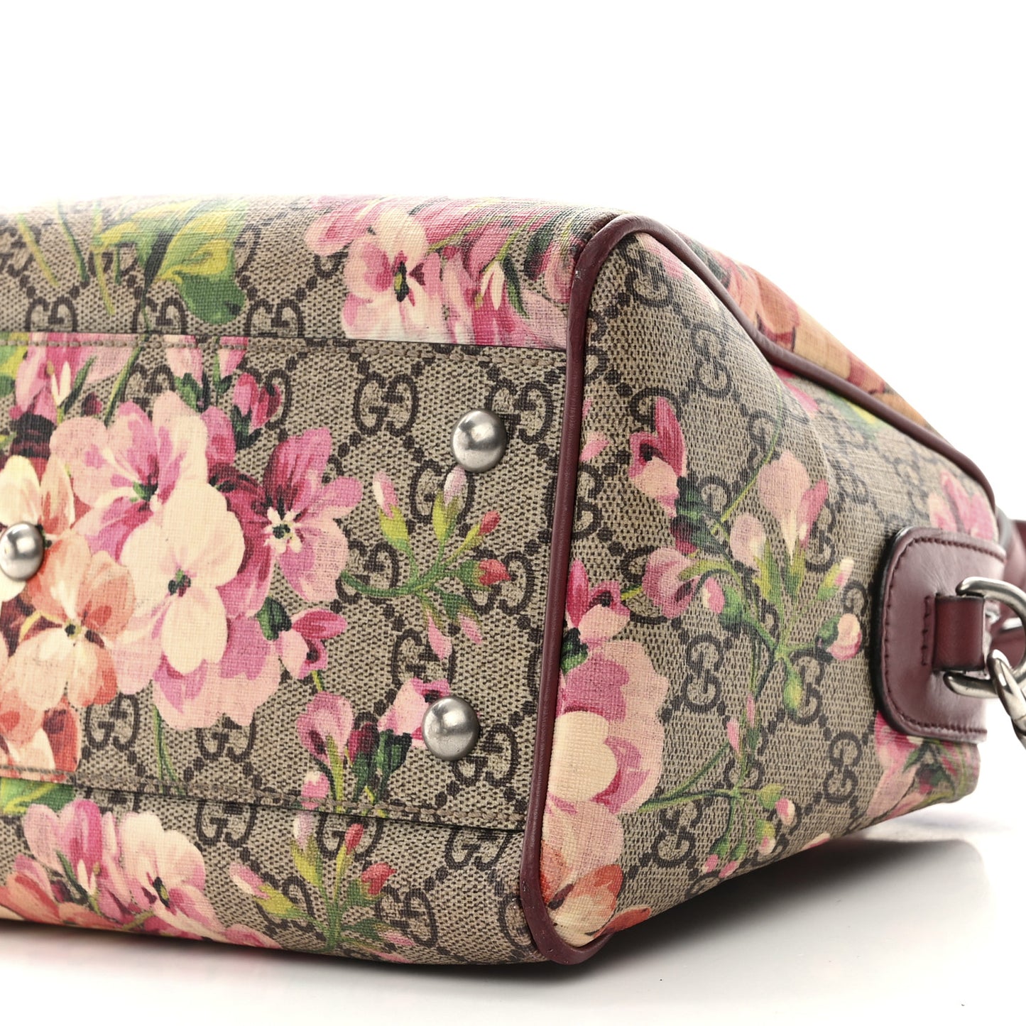 GG Supreme Monogram Blooms Small Boston Beige Multicolor Dry Rose