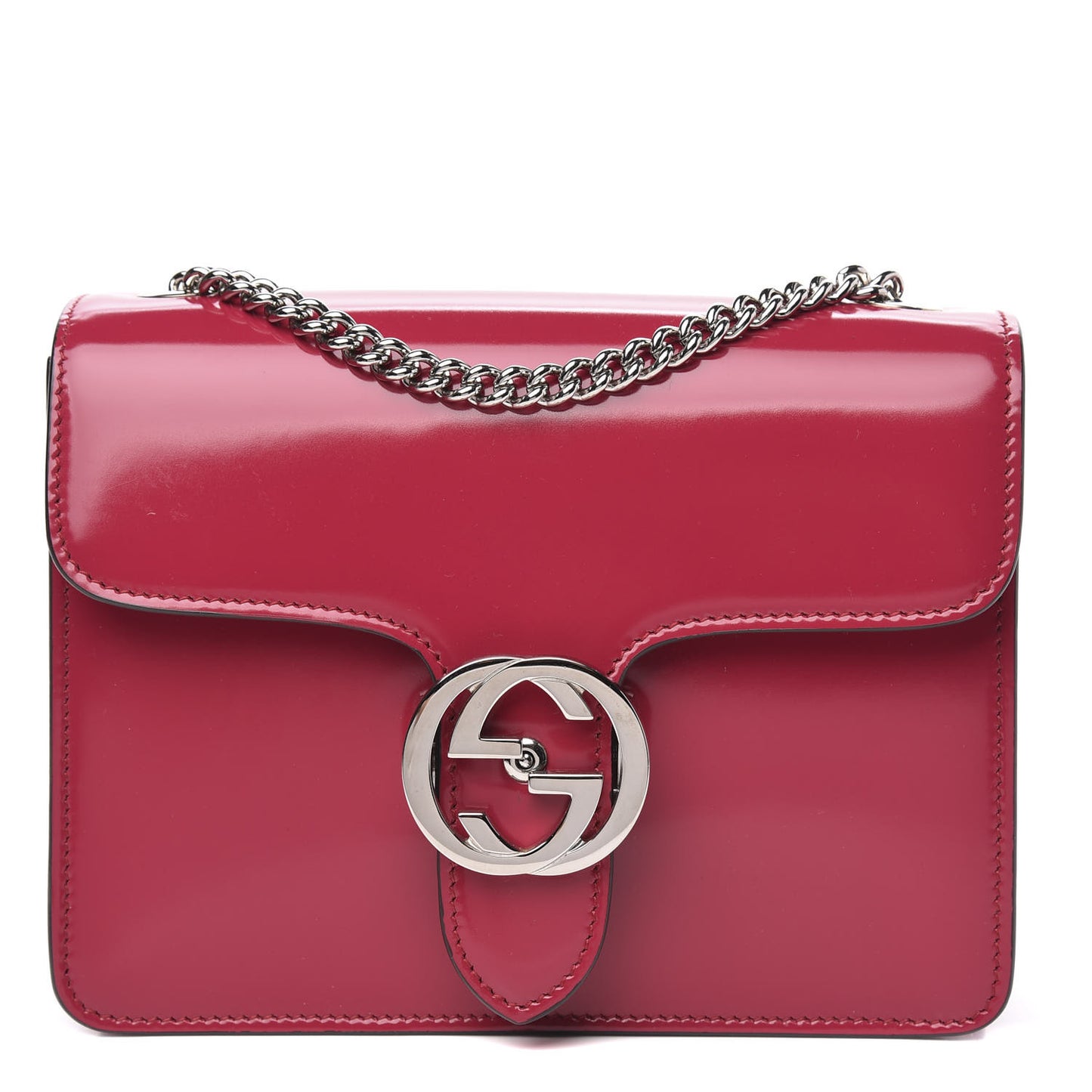 Shade Lux Calfskin Small Interlocking G Shoulder Bag Petunia