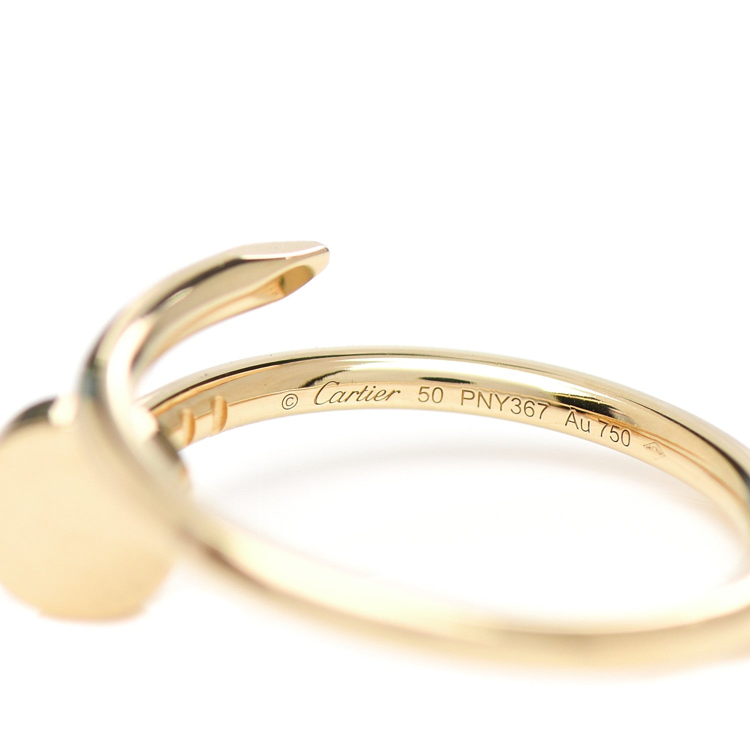 Cartier 18K Yellow Gold Small Juste Un Clou Ring 50 5.25 4 of 5